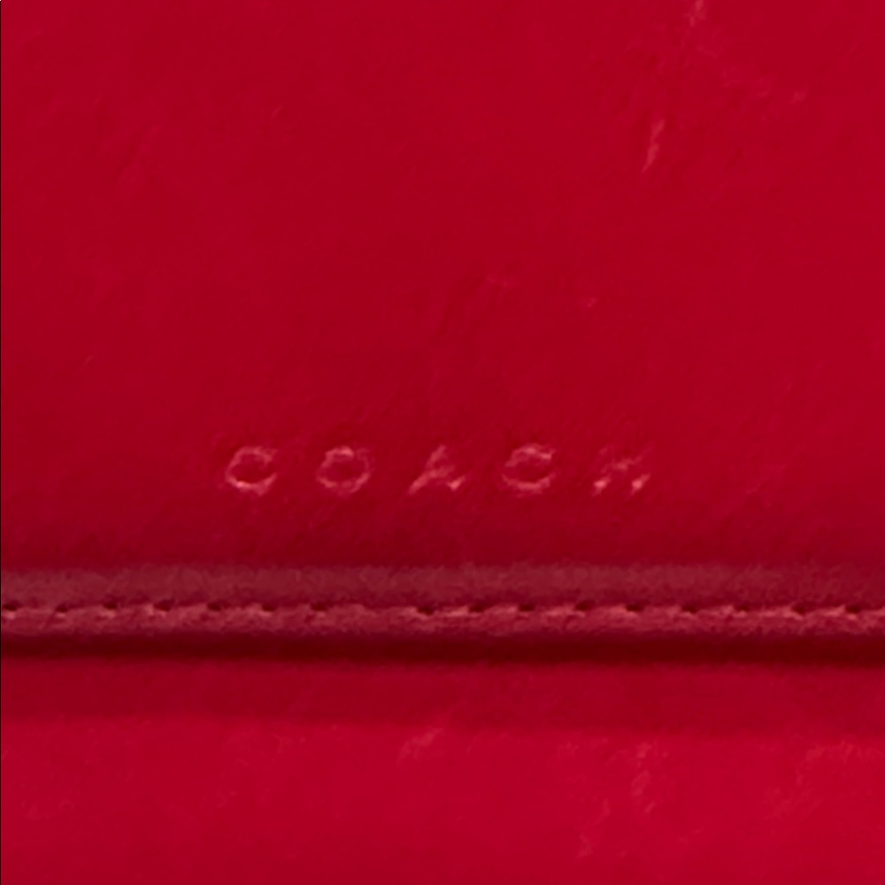 Coach Vintage Cherry Red Leather Kiss Lock Wallet - Picture 3 of 8